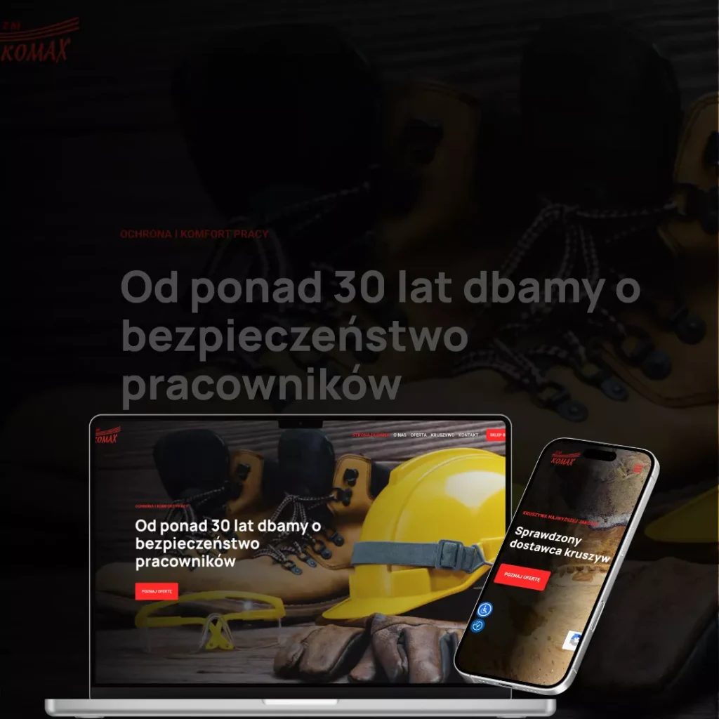 Realizacja: nowoczesna strona internetowa dla komax